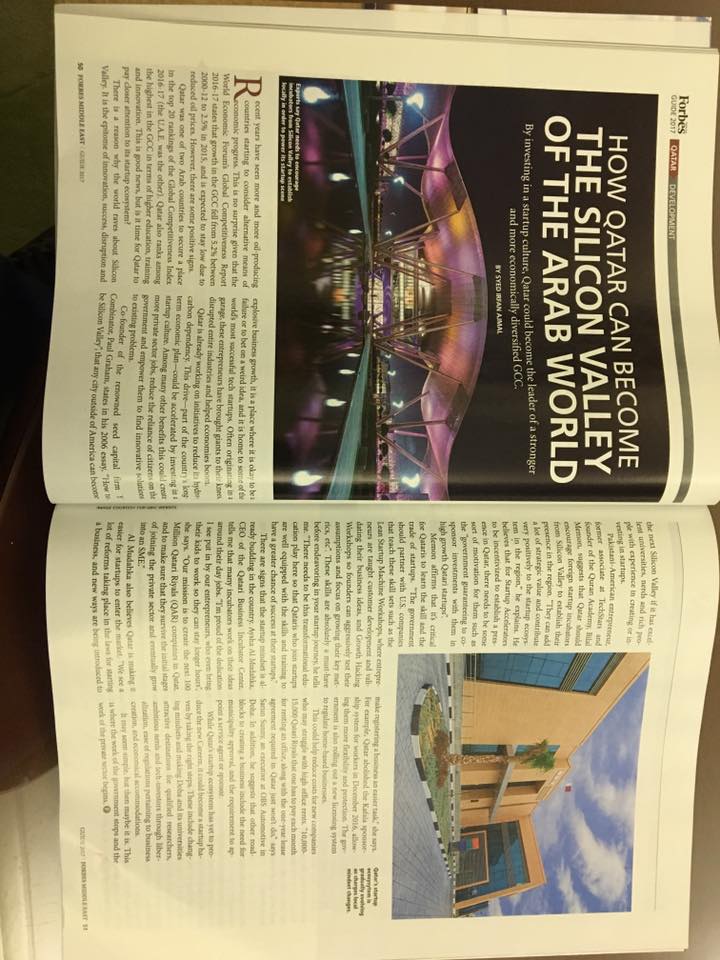 How Qatar Can Become The Silicon Valley Of The Arab World · Forbes Middle East print, by Syed Irfan Ajmal